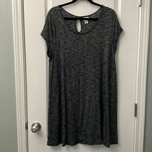 Mossimo Women’s Variegated Charcoal Gray Midi Dress Tunic XXL